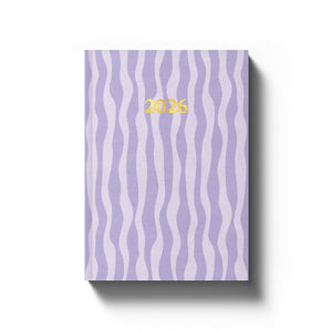 A5 2026 Diary - Week To View - Purple Stripes