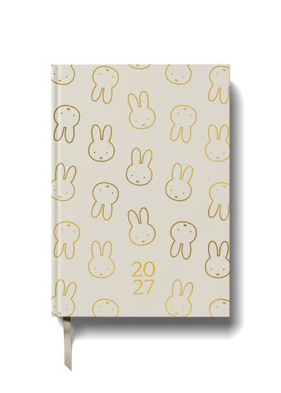 Miffy 2027 A5 Diary - Week-to-View - All Ears - Beige