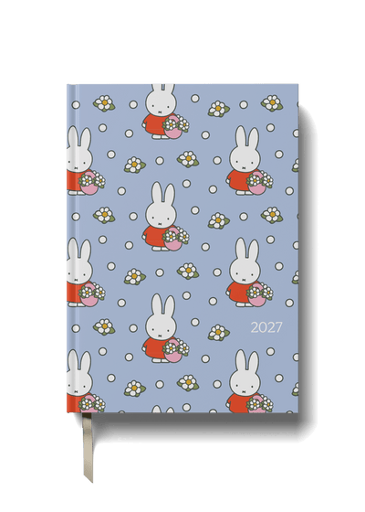 Miffy 2027 A5 Diary - Week-to-View - Blue Flowers