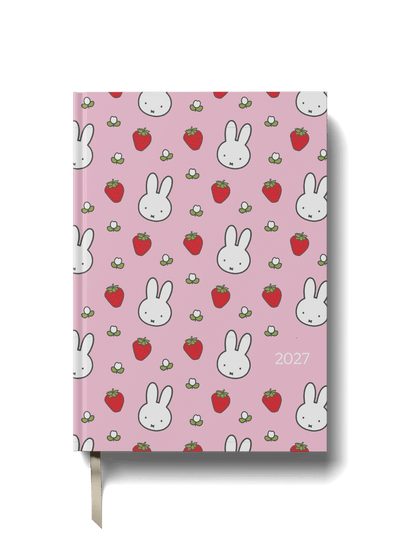 Miffy 2027 A5 Diary - Week-to-View - Pink Strawberries