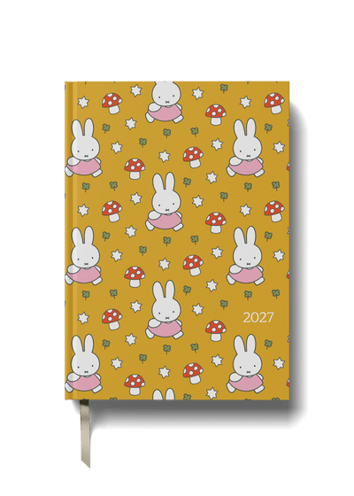 Miffy 2027 A5 Diary - Week-to-View - Yellow Toadstools
