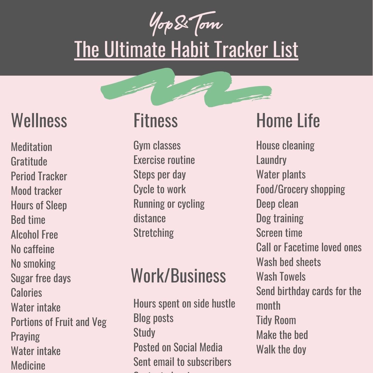 60+ Printable Habit Tracker Ideas for your Bullet Journal