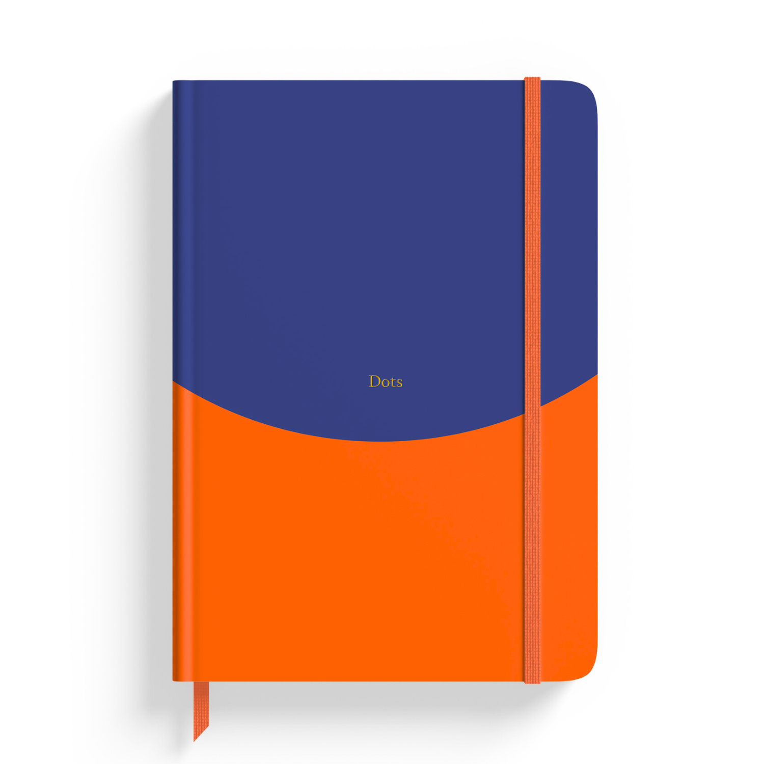 Contrast Navy & Orange A5 Dotted Notebook