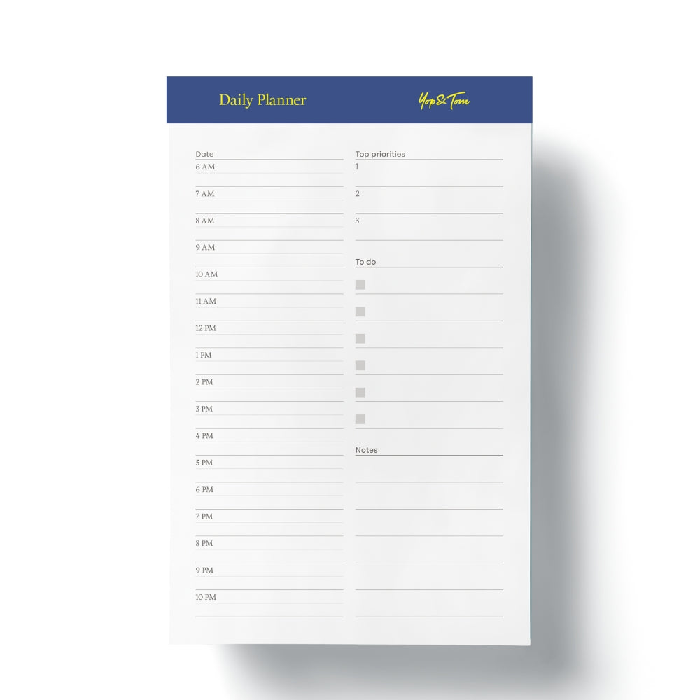 Daily Planner Tear-off Pads