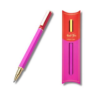 Contrast Ballpoint Pen - Red & Pink