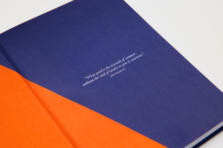 Contrast Navy & Orange A5 Lined Notebook