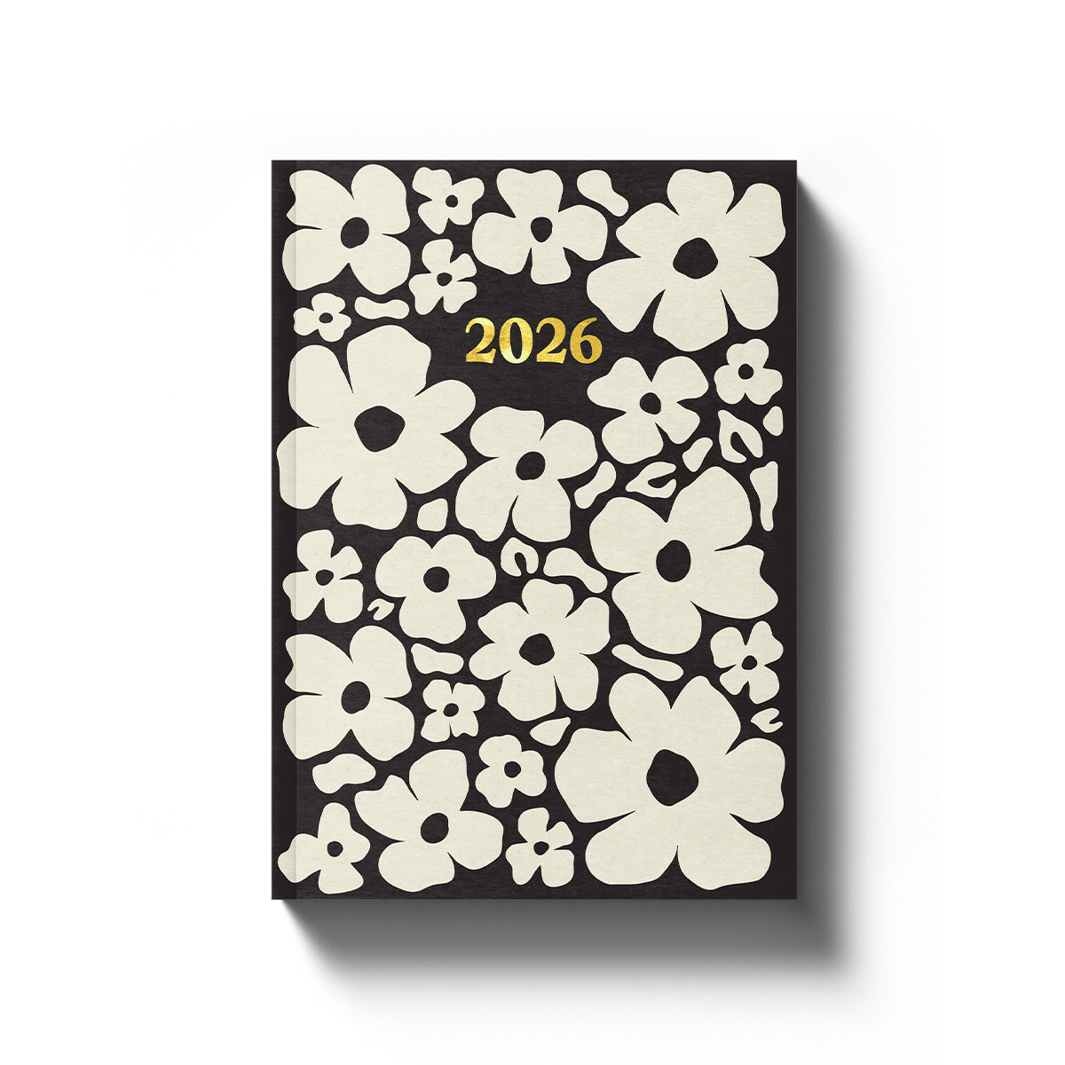 A5 2026 Diary - Week To View - Monochrome Daisies