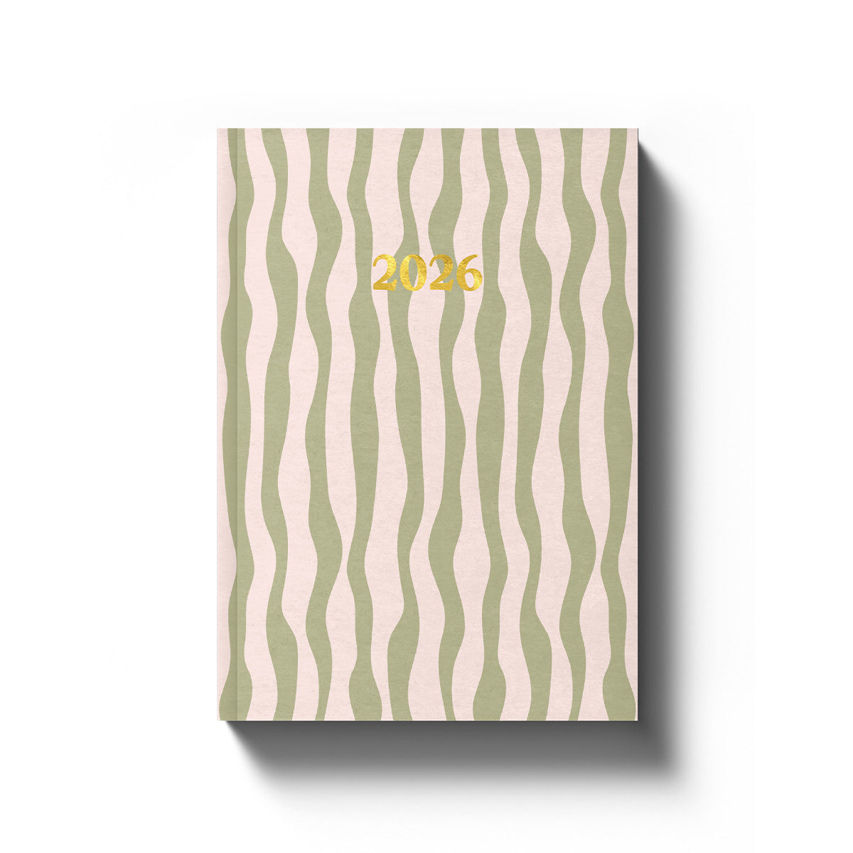 A5 2026 Diary - Week To View - Green Stripes