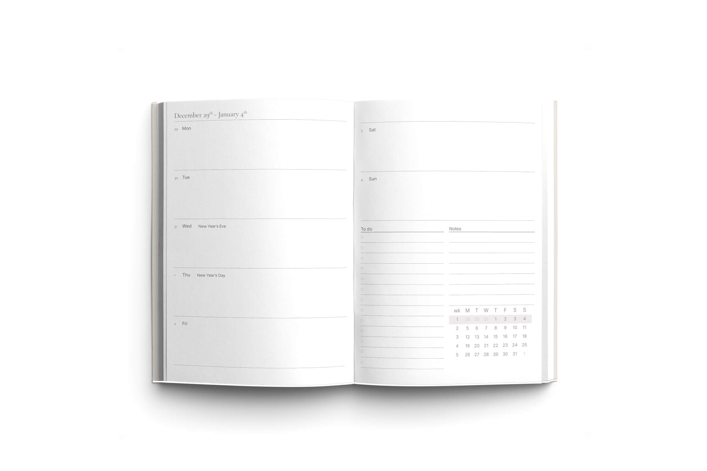 A5 2026 Diary - Week To View - Blue Daisies