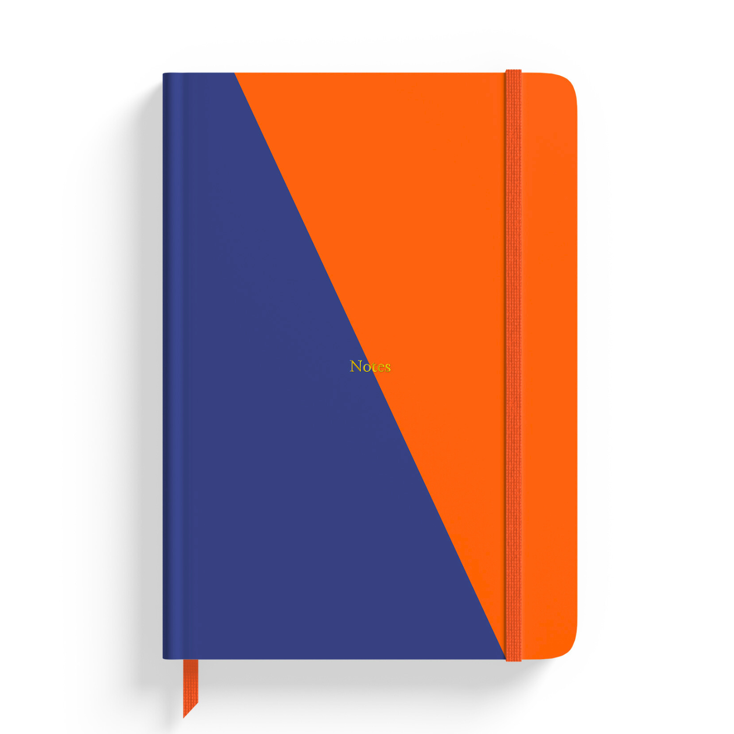 Contrast Navy & Orange A5 Lined Notebook