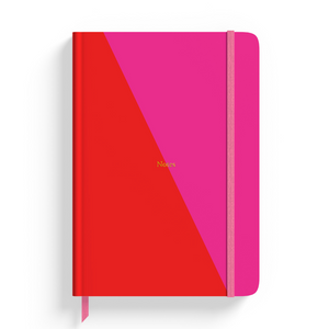 Contrast Red & Pink A5 Lined Notebook