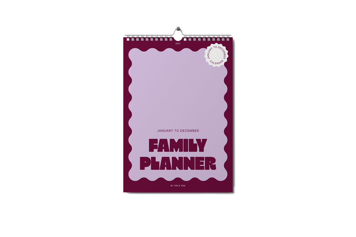Bold Year A3 2027 Family Planner Calendar
