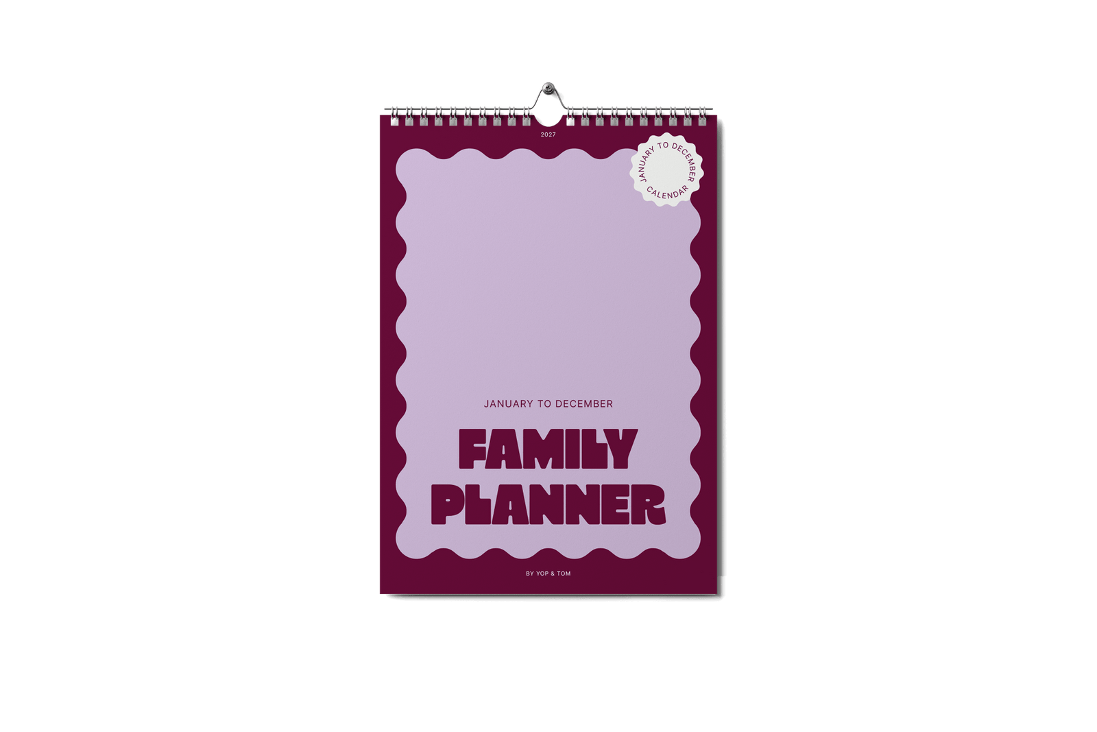 Bold Year A3 2027 Family Planner Calendar