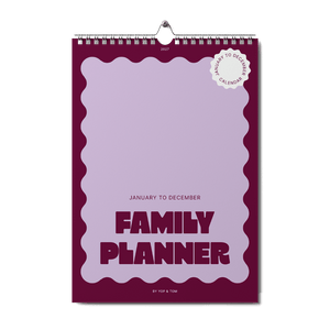 2027 A3 Family Planner Calendar - Bold Year