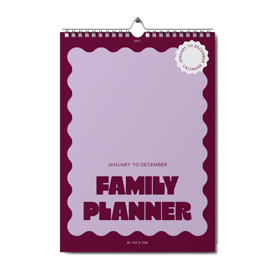 2027 A3 Family Planner Calendar - Bold Year