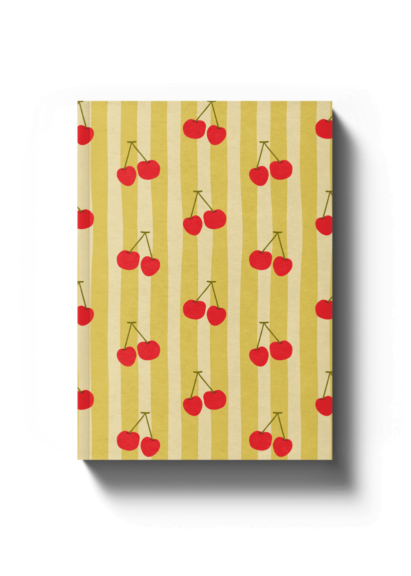 Softcover Lined A5 Notebook - Cherries