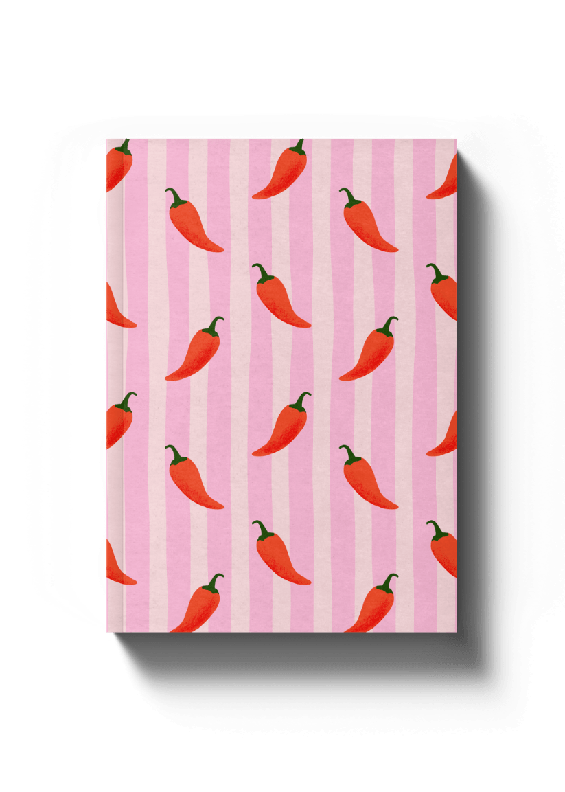 Lined A5 Notebook - Chillies