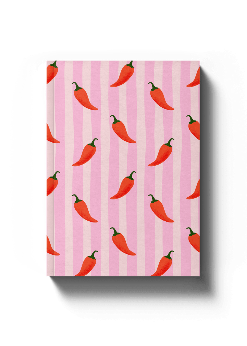 Lined A5 Notebook - Chillies