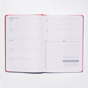 Contrast Red & Pink A5 2024 Diary