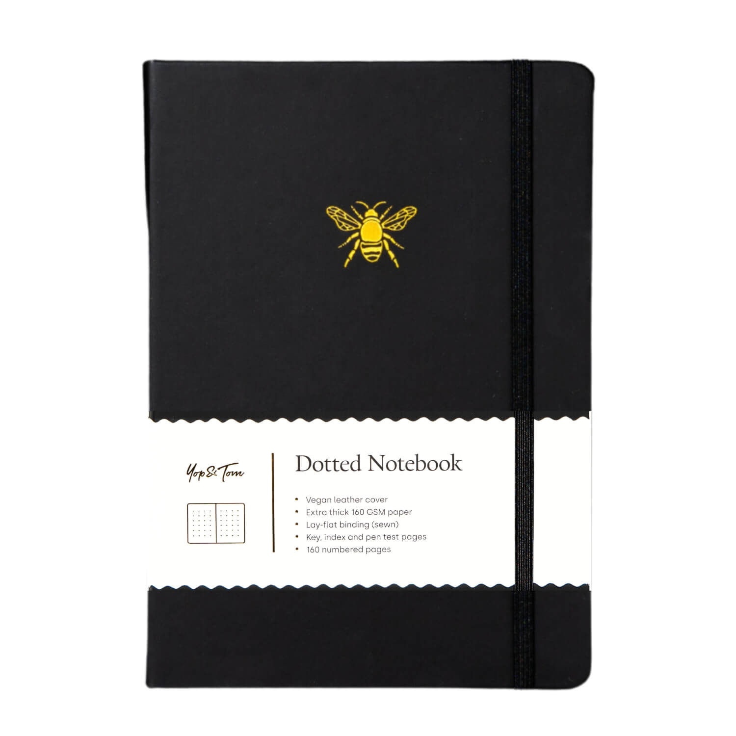 A5 Dot Grid Journal - Bee - Charcoal