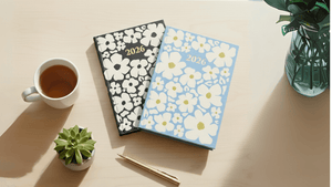 A5 2026 Diary - Week To View - Blue Daisies