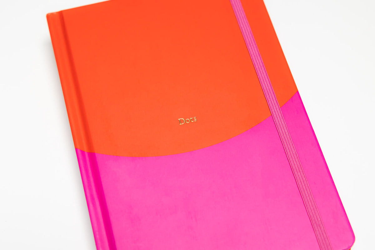 Contrast Red & Pink A5 Dotted Notebook