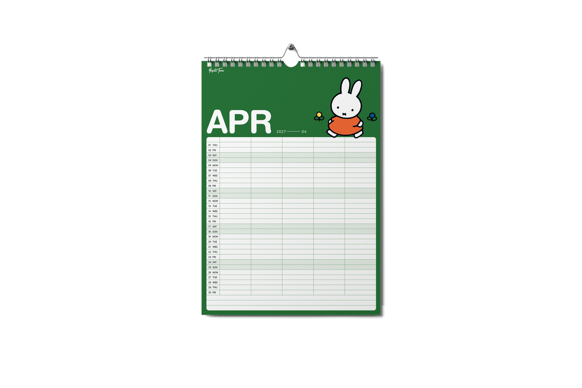Miffy A3 2027 Family Planner Calendar