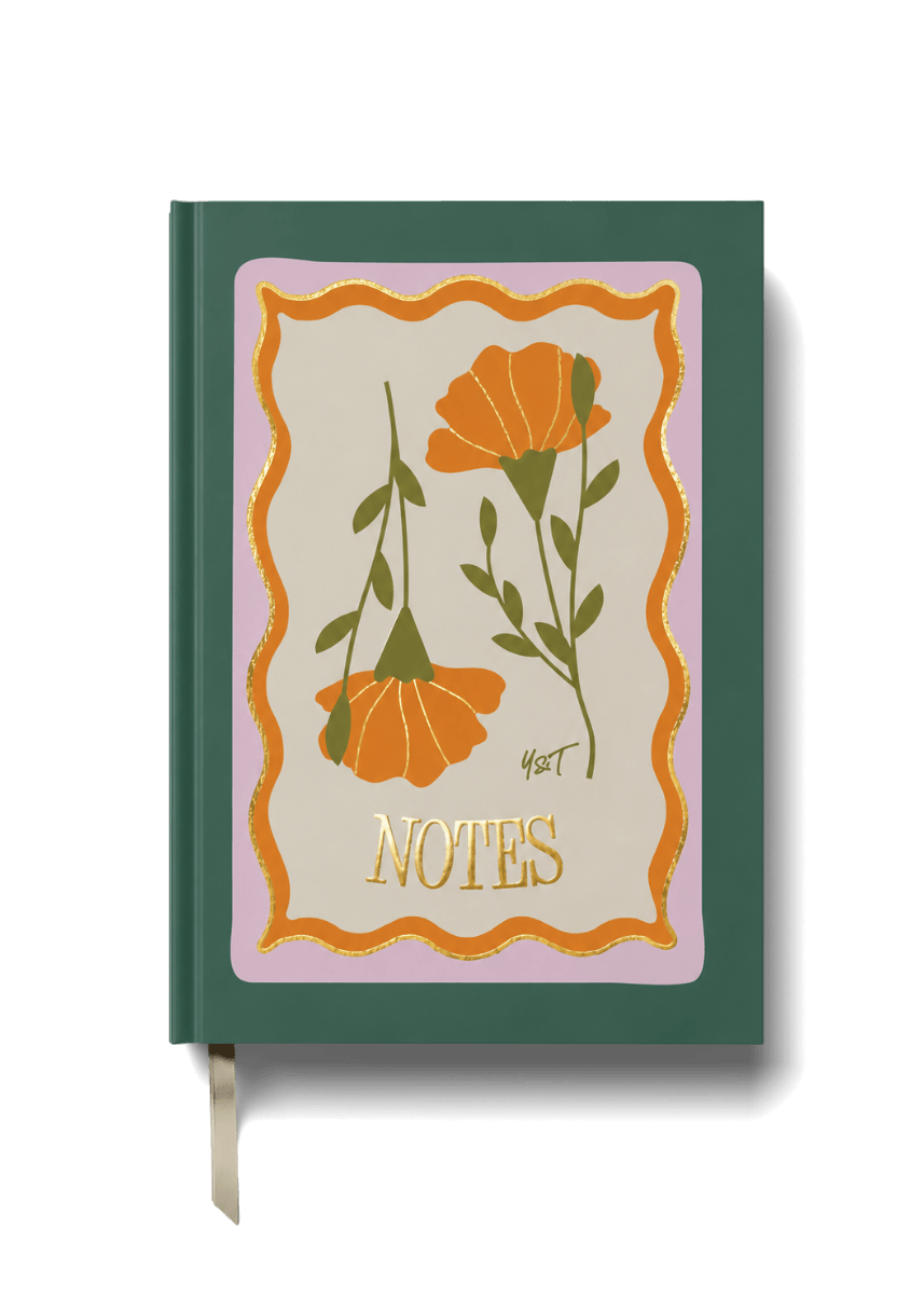 Lined Notebook (A5) - Golden Bloom