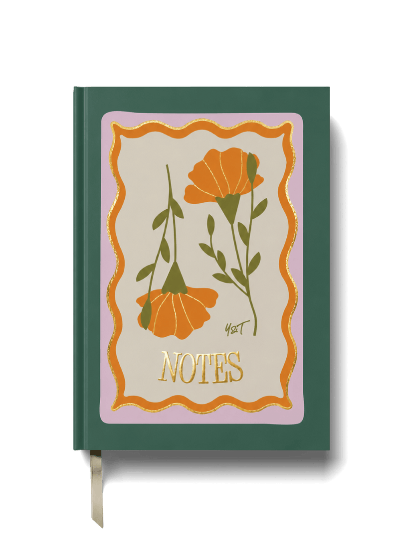 Lined Notebook (A5) - Golden Bloom