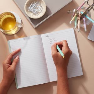 Softcover Lined Notebook - Pink Flowers