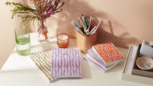 A5 2026 Diary - Week To View - Purple Stripes