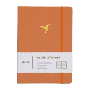 Orange hummingbird bullet journal