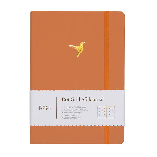 Orange hummingbird bullet journal