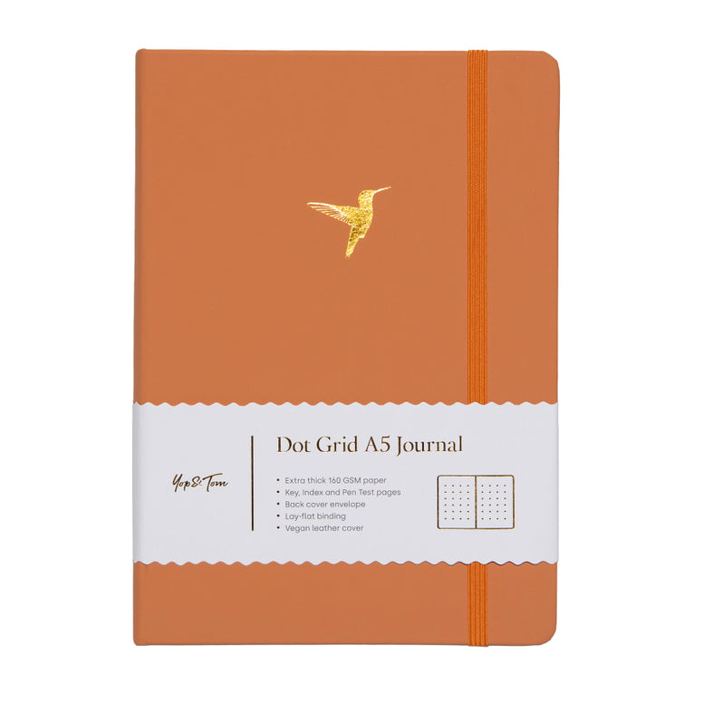 Orange hummingbird bullet journal