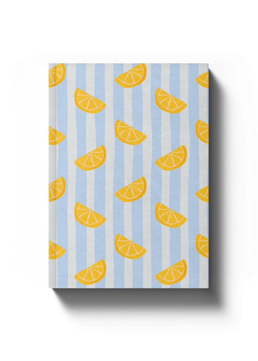 Lined A5 Notebook - Lemons