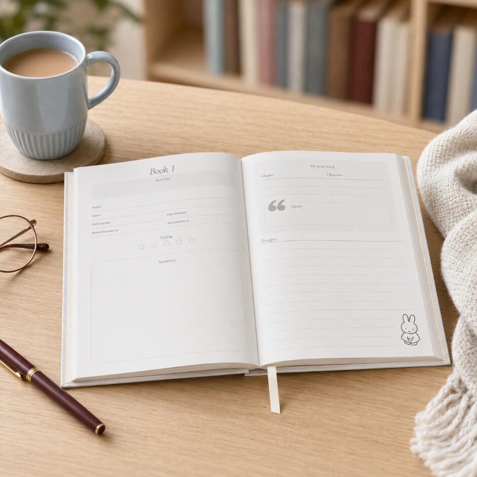 Miffy Reading Journal - Blue Stripes