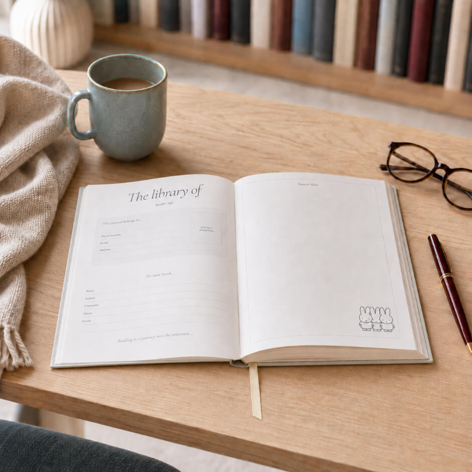 Miffy Reading Journal - Blue Stripes