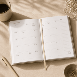 Miffy 2027 A5 Diary - Week-to-View - Pink Strawberries