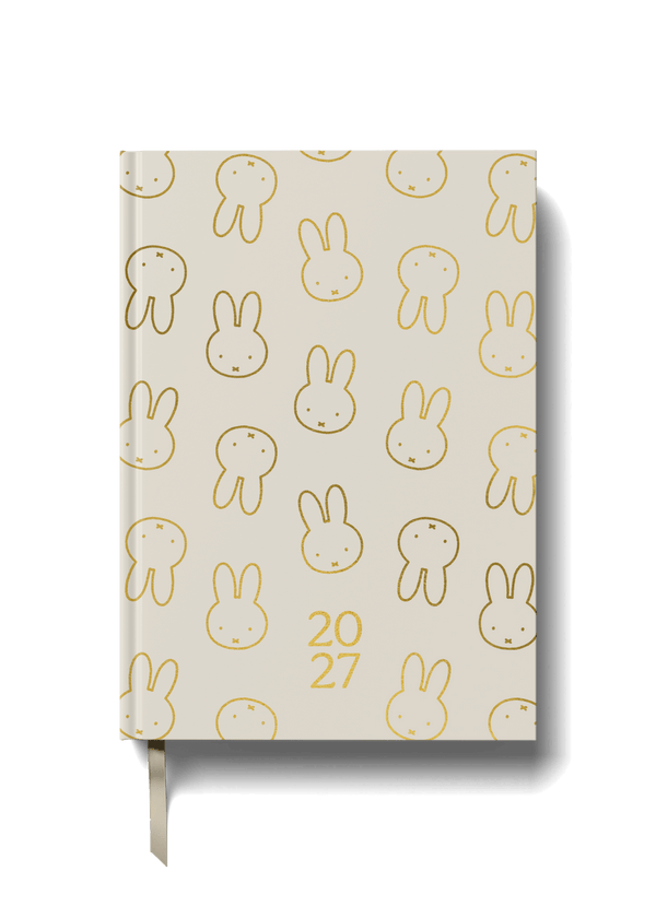 Miffy 2027 A5 Diary - Week-to-View - All Ears - Beige
