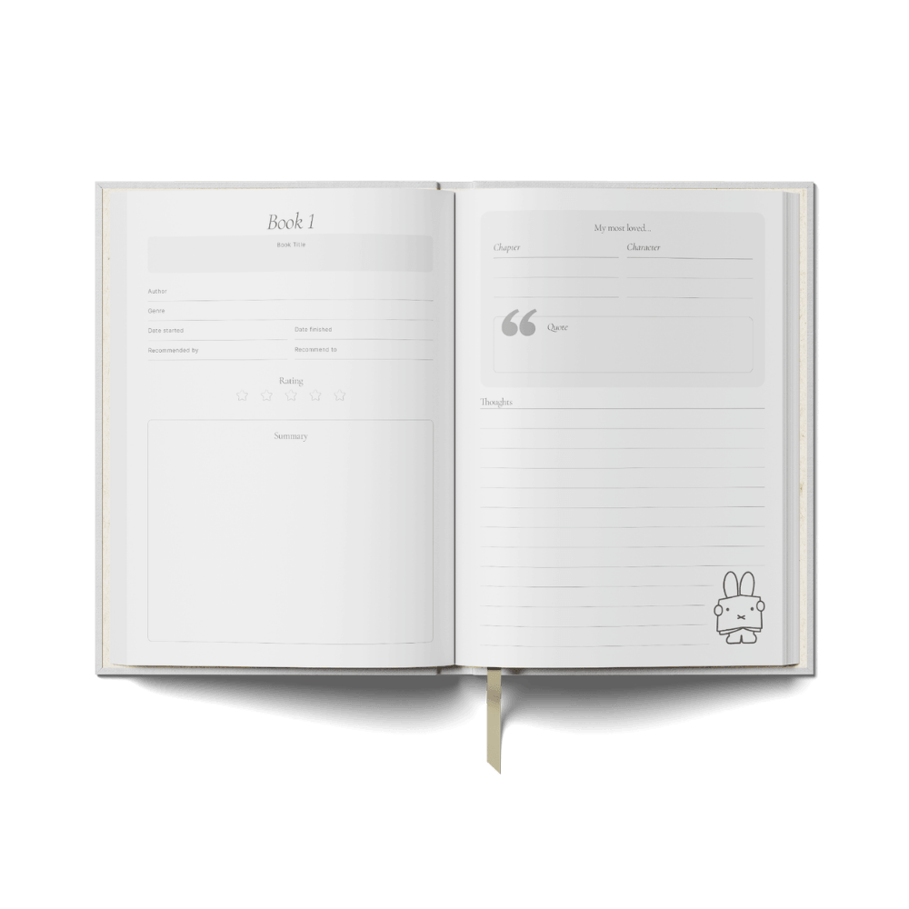 Miffy Reading Journal - Blue Stripes