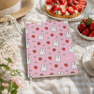 Miffy 2027 A5 Diary - Week-to-View - Pink Strawberries