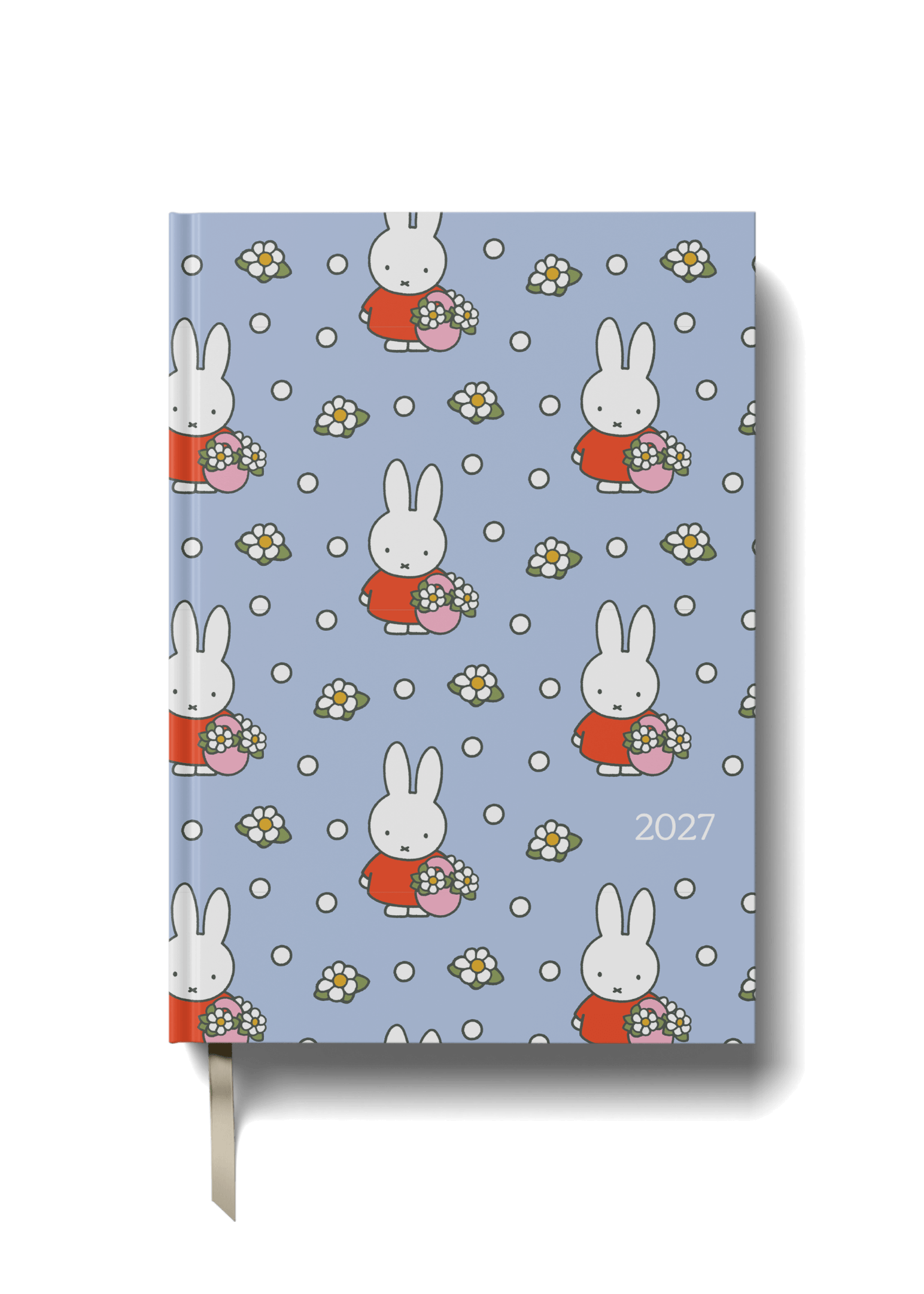 Miffy 2027 A5 Diary - Week-to-View - Blue Flowers