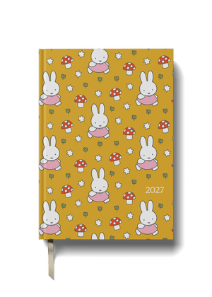 Miffy 2027 A5 Diary - Week-to-View - Yellow Toadstools