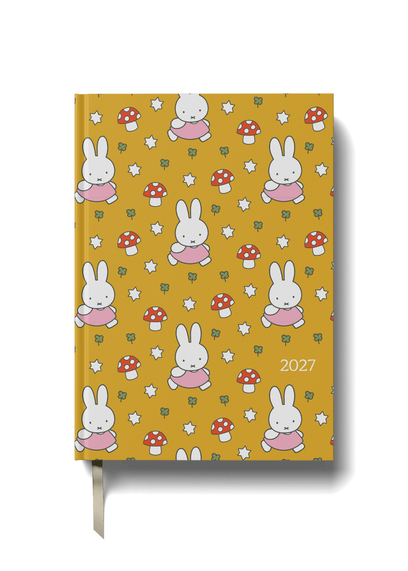 Miffy 2027 A5 Diary - Week-to-View - Yellow Toadstools