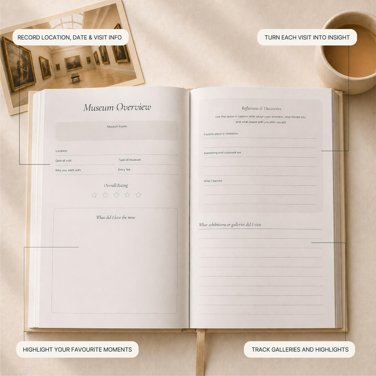Museum Journal - B6 Hardback - Sand