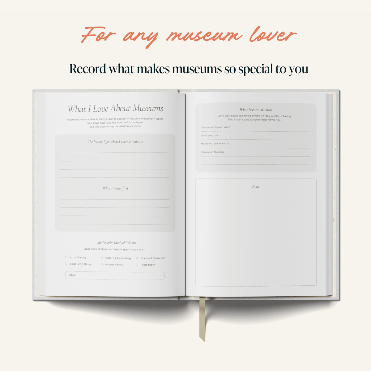 Museum Journal - B6 Hardback - Sand