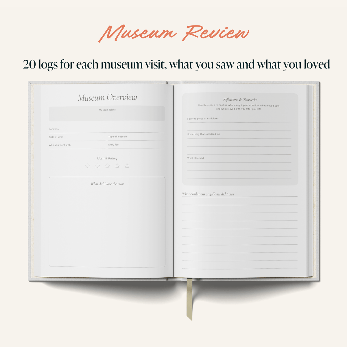 Museum Journal - B6 Hardback - Sand