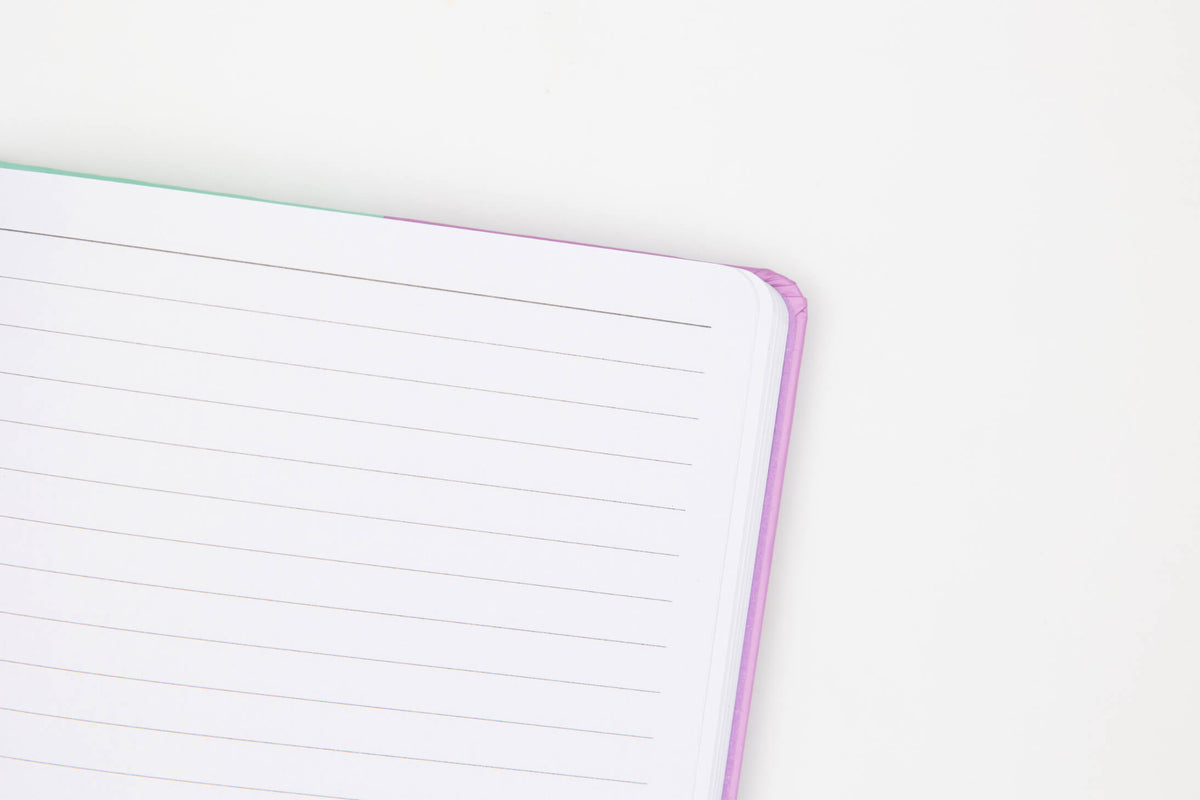 Contrast Lilac & Mint A5 Lined Notebook
