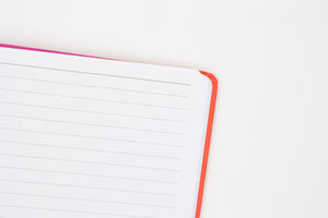 Contrast Red & Pink A5 Lined Notebook