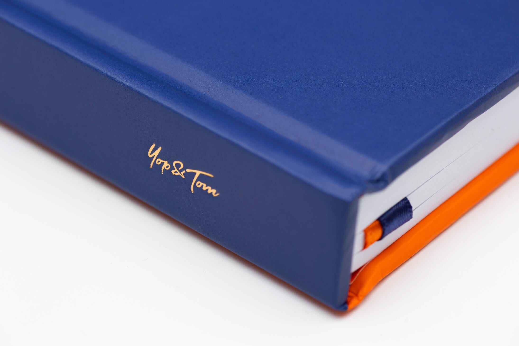 Contrast Navy & Orange A5 Lined Notebook